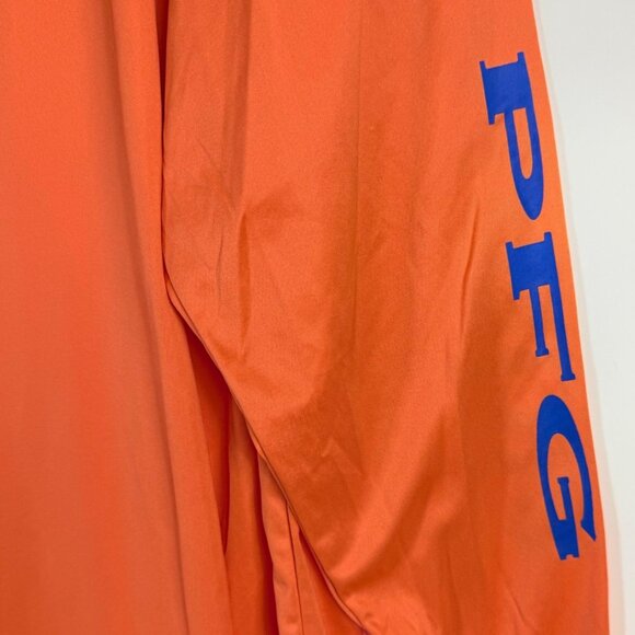 Columbia PFG Terminal Tackle Shirt Mens L Orange Long Sleeve Moisture Wicking - Picture 4 of 16